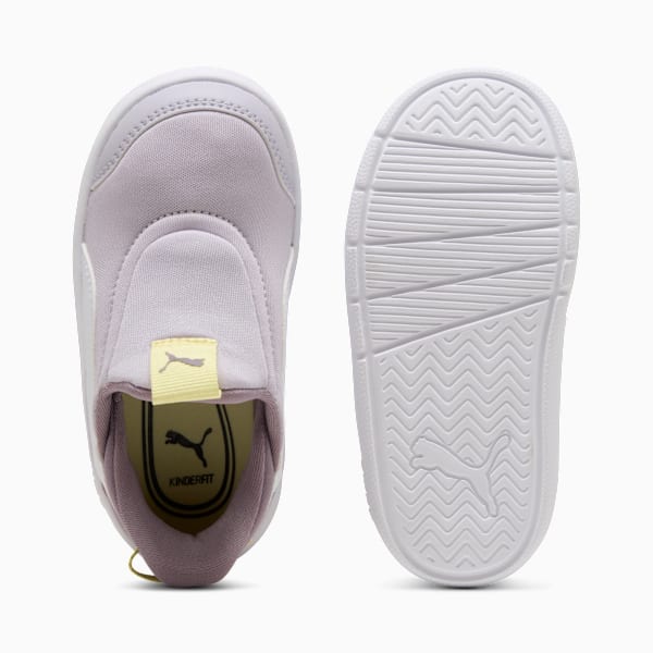 Tenis Courtflex v3 Ease In para niños, Lilac Crush-PUMA White-Gold Moon, large-MEX