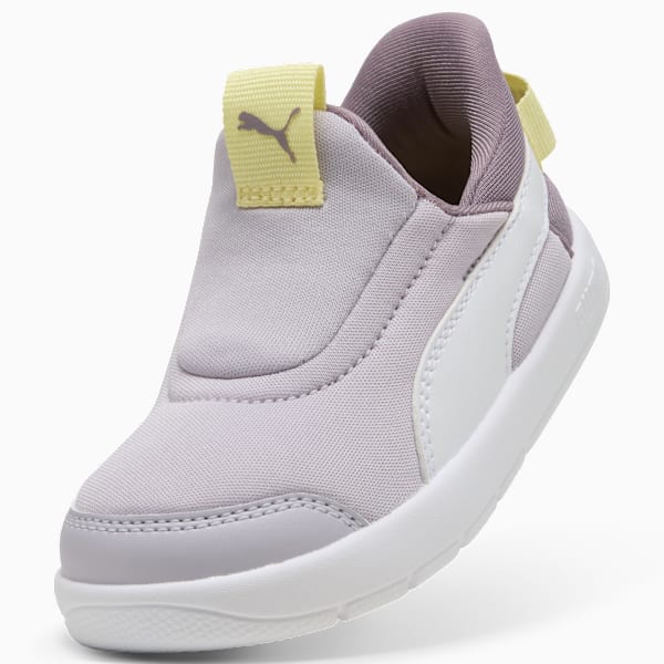Tenis Courtflex v3 Ease In para niños, Lilac Crush-PUMA White-Gold Moon, large-MEX
