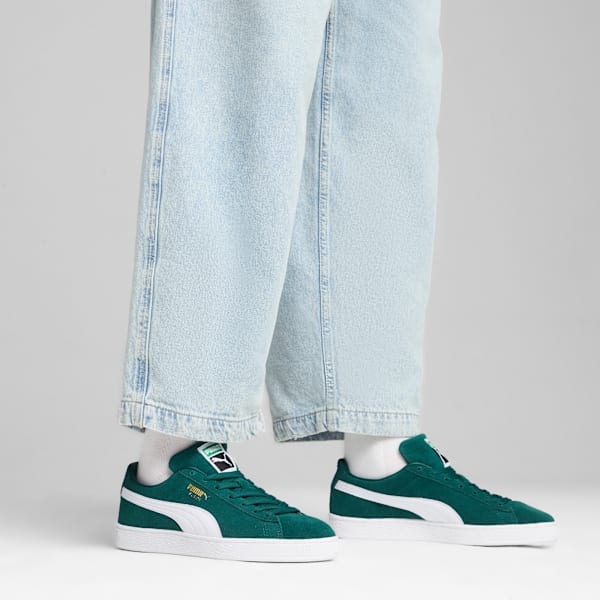Suede Classic Sneakers Unisex, Dark Myrtle-PUMA White, large-MEX