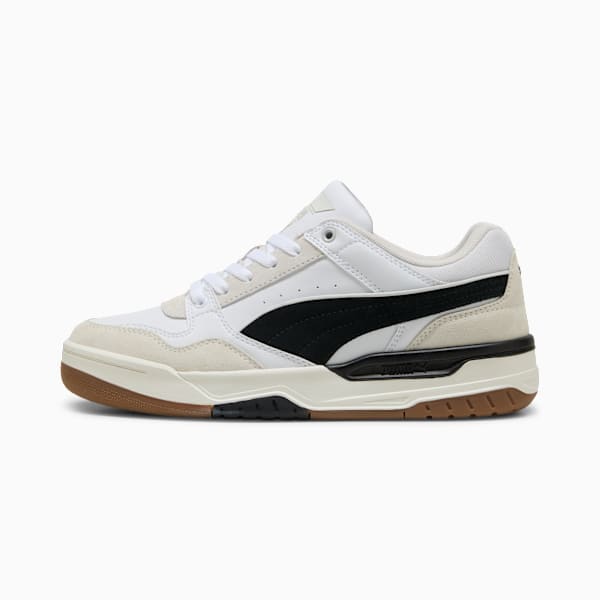Rebound Retro Sneakers Unisex, PUMA White-PUMA Black-Feather Gray, large-MEX