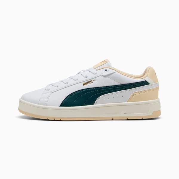 Court Classico Sneakers Unisex, PUMA White-Green Terrain-Canvas, large-ZAF
