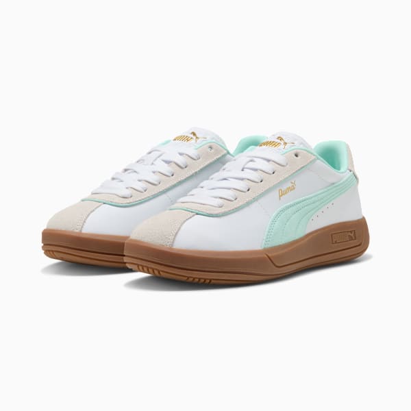 PUMA Club Klassika Sneakers Women, PUMA White-Mint Melt-Vapor Gray, large-ZAF