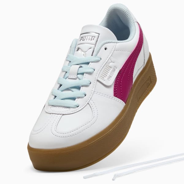 Palermo Elevata Leather Sneakers Women, PUMA White-Berry, large-ZAF