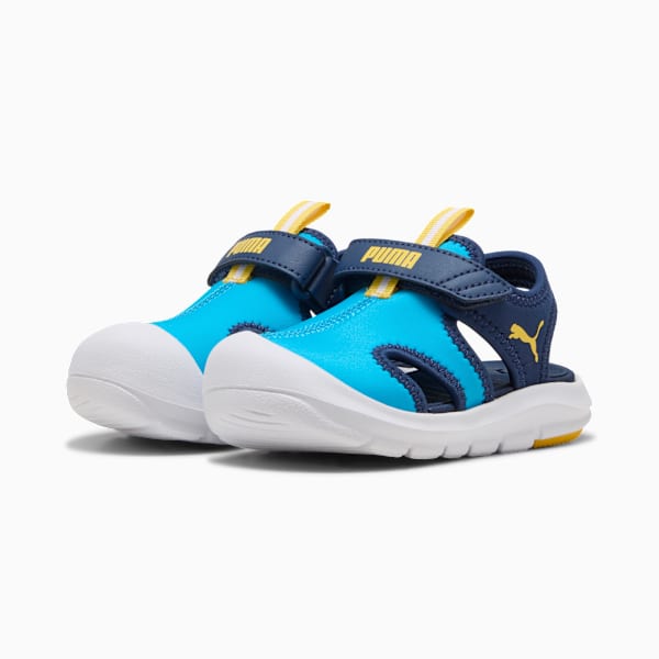 Sandalias Fun Racer para bebés, Speed Blue-Pelé Yellow, large-MEX
