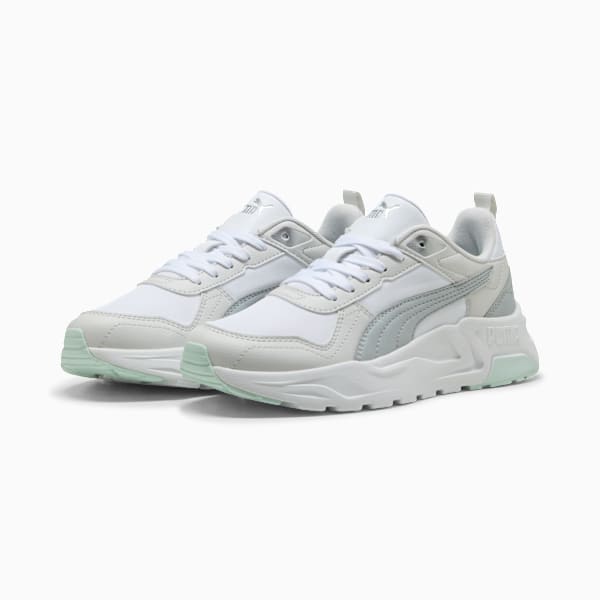Trinity 2 Lite Aqua Metallics Sneakers Women, PUMA White-PUMA Silver-Peaceful Blue, large-MEX