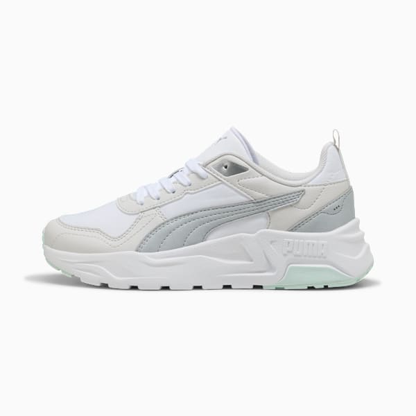 Trinity 2 Lite Aqua Metallics Sneakers Women, PUMA White-PUMA Silver-Peaceful Blue, large-MEX
