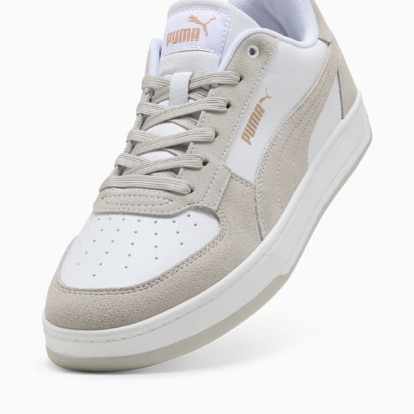 Caven 2.0 Mono Sneakers Unisex, PUMA White-Cool Light Gray-PUMA Gold, large-ZAF