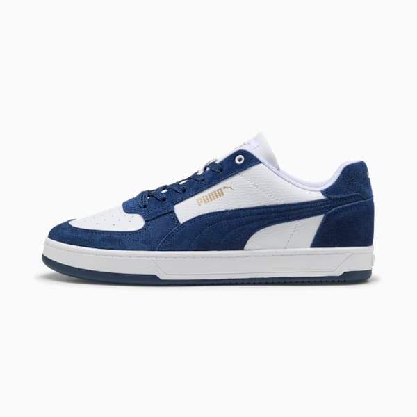 Caven 2.0 Mono Sneakers Unisex, PUMA White-Persian Blue-PUMA Gold, large-ZAF