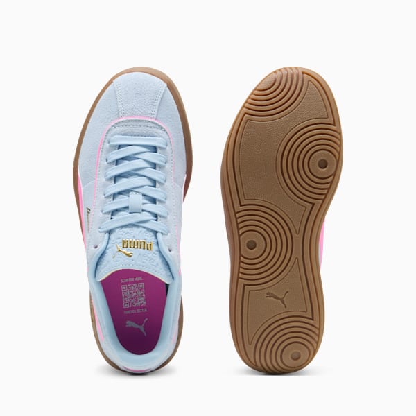 PUMA Club Klassika Suede Sneakers Women, Haute Tropic-Pink Pixel-PUMA Gold, large-ZAF