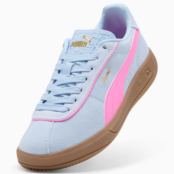 PUMA Club Klassika Suede Sneakers Women, Haute Tropic-Pink Pixel-PUMA Gold, large-ZAF