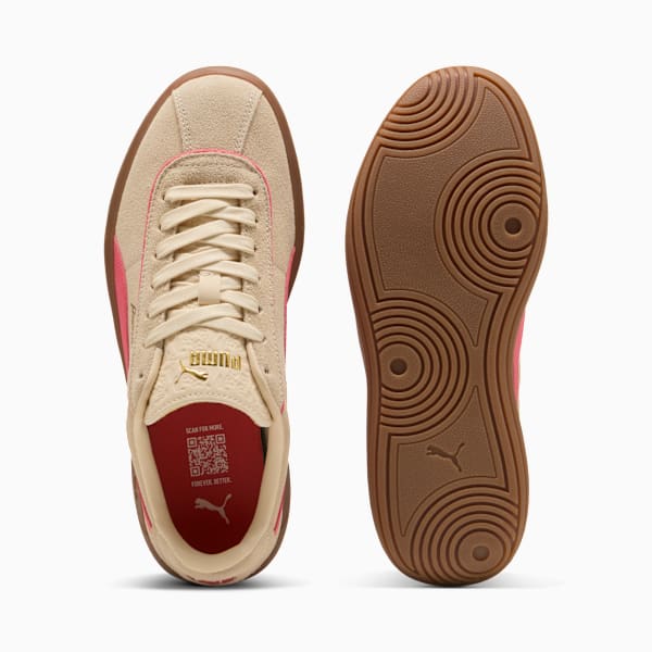 PUMA Club Klassika Suede Sneakers Women, Canvas-Peach Frost-PUMA Gold, large-ZAF