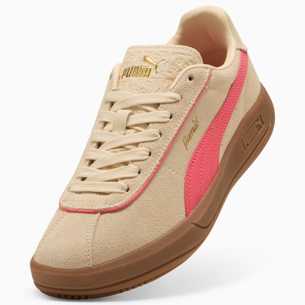 PUMA Club Klassika Suede Sneakers Women, Canvas-Peach Frost-PUMA Gold, large-ZAF
