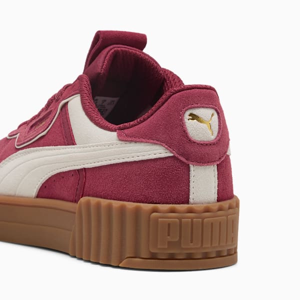 Zapatillas Carina 3.0 Luxe Gamuza para mujer, Team Regal Red-Warm White-PUMA Gold, large-ARG