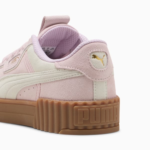 Carina 3.0 Luxe Suede Sneakers Women, Rose Mauve-Warm White-PUMA Gold, large-MEX