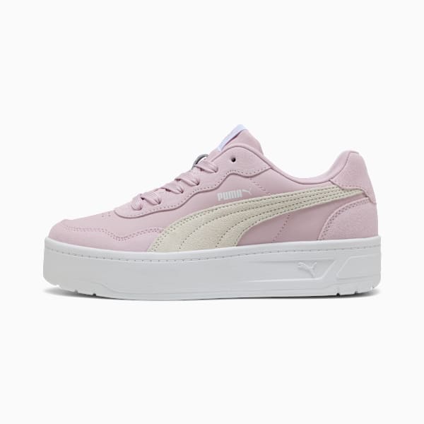 Court Lally Skye Suede Sneakers Women, Rose Mauve-PUMA White, large-ZAF