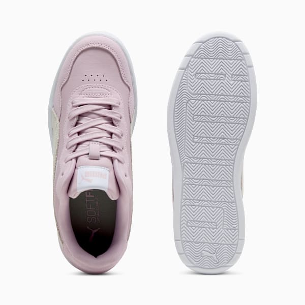 Court Lally Skye Suede Sneakers Women, Rose Mauve-PUMA White, large-ZAF