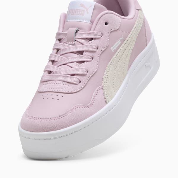 Court Lally Skye Suede Sneakers Women, Rose Mauve-PUMA White, large-ZAF