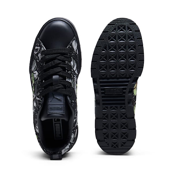Zapatillas Mayze Dark Floral para mujer, PUMA Black-PUMA Silver-Smokey Gray, large-ARG