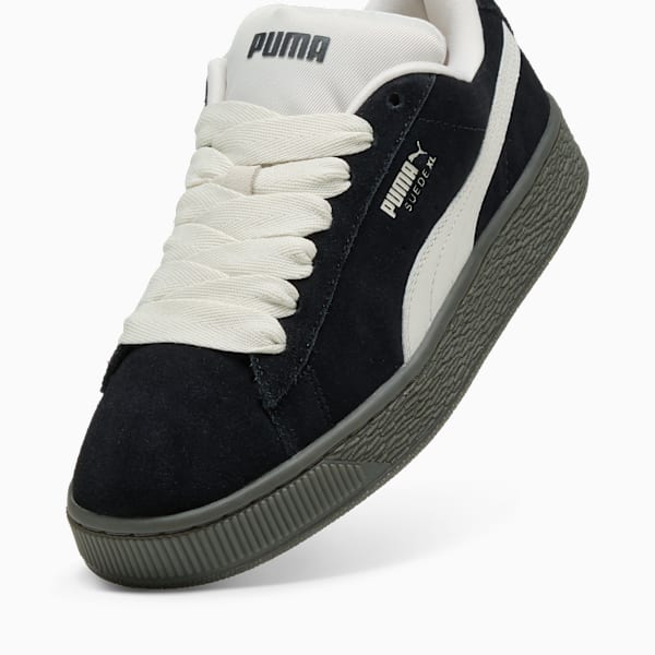 Tenis Suede XL Quiet Lux para mujer, PUMA Black-Vapor Gray-Gum, large-MEX