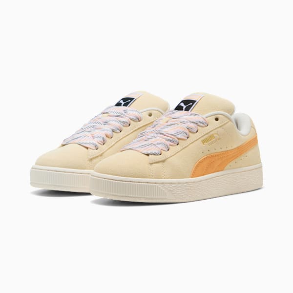 Suede XL Lace II Sneakers Women, Creamy Vanilla-Almost Apricot, large-MEX