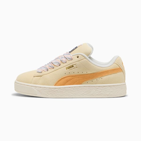 Suede XL Lace II Sneakers Women, Creamy Vanilla-Almost Apricot, large-MEX