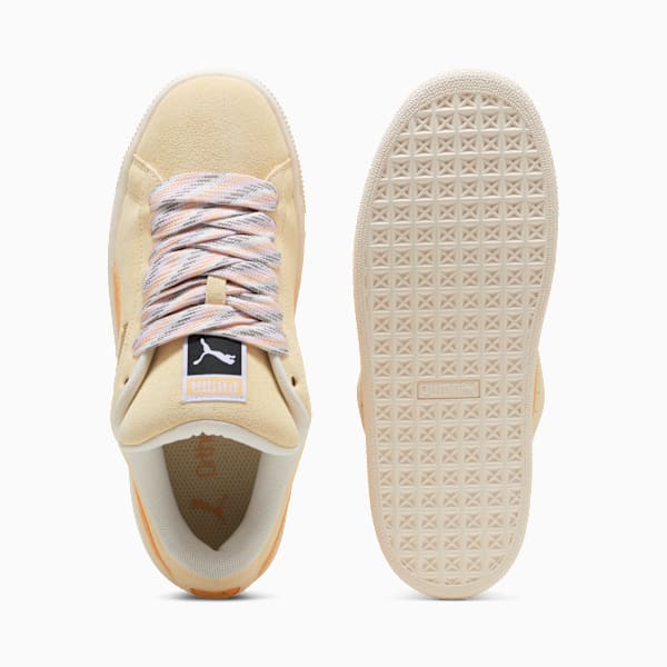 Suede XL Lace II Sneakers Women, Creamy Vanilla-Almost Apricot, large-MEX