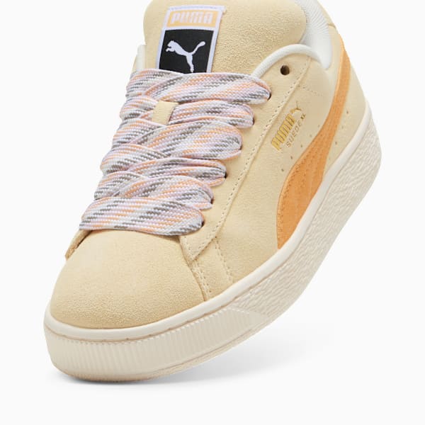 Suede XL Lace II Sneakers Women, Creamy Vanilla-Almost Apricot, large-MEX