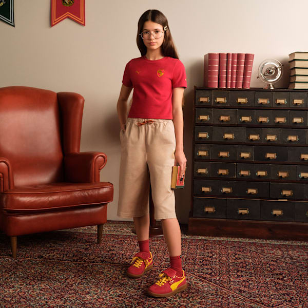 Tenis PUMA HOOPS x HARRY POTTER™ Palermo para adolescentes, Dark Crimson-Yellow Sizzle, large-MEX