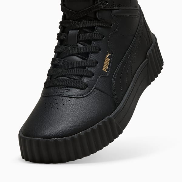 Carina 3.0 Mid Sneakers Women, PUMA Black-PUMA Gold, large-ZAF