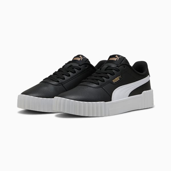 Carina 3.0 Sneakers Youth, PUMA Black-PUMA White-PUMA Gold, large-ZAF