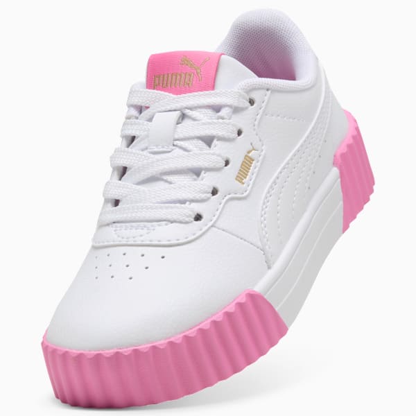 Carina 3.0 Sneakers Kids, PUMA White-PUMA Gold-Posie Pink, large-ZAF