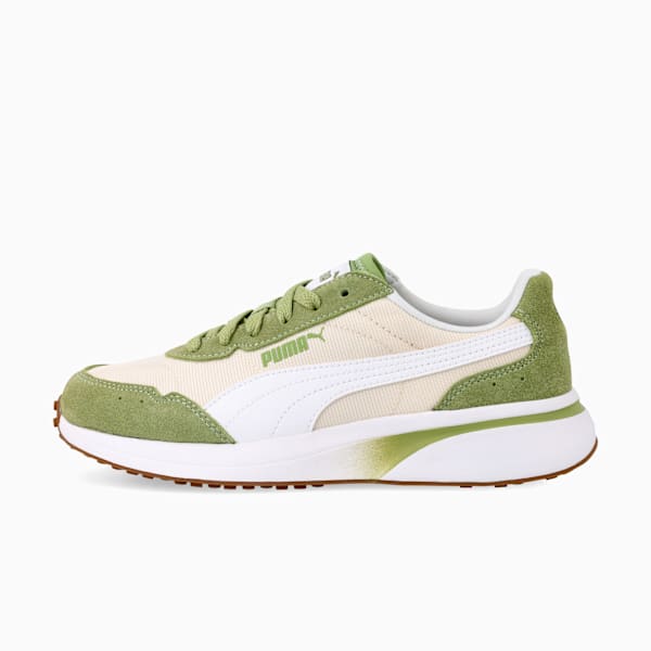 R78 GLANCE Women, Calming Green-Alpine Snow-PUMA White, large-ZAF