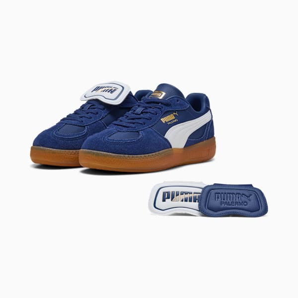 Palermo Moda Tongue Sneakers Women, Blue Jewel-PUMA White, large-ZAF