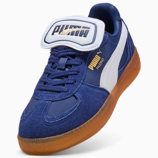 Palermo Moda Tongue Sneakers Women, Blue Jewel-PUMA White, large-ZAF
