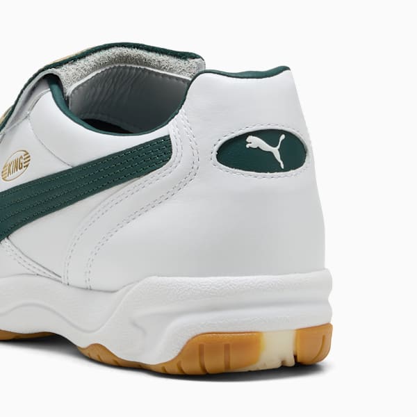 King Indoor Sneakers Unisex, PUMA White-Green Terrain, large-ZAF