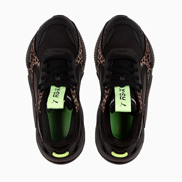 Zapatillas RS-X Animal Print para mujer, PUMA Black-PUMA Black-Fizzy Apple, large-ARG