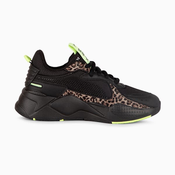 Zapatillas RS-X Animal Print para mujer, PUMA Black-PUMA Black-Fizzy Apple, large-ARG