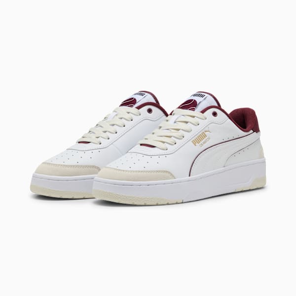 CA Match Premium Pipe Sneakers, PUMA White-Ruby Shimmer, large-ZAF