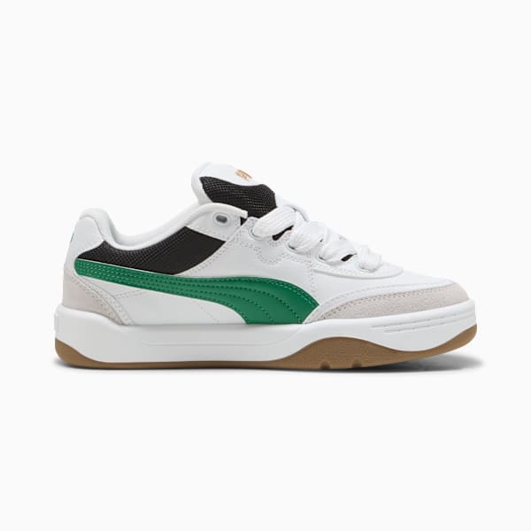 Park Lifestyle SK8 Sneakers Youth, PUMA White-Archive Green-PUMA Gold, large-ZAF