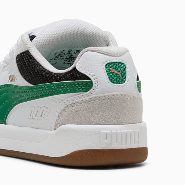 Park Lifestyle SK8 Sneakers Kids, PUMA White-Archive Green-PUMA Gold, large-ZAF