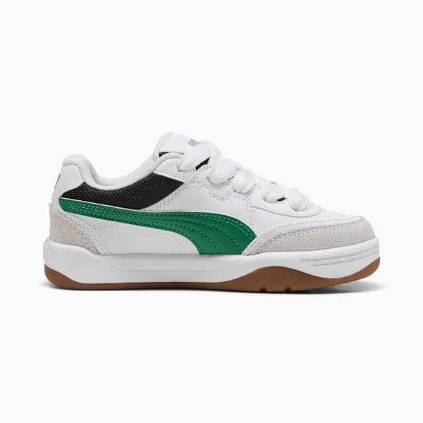 Park Lifestyle SK8 Sneakers Kids, PUMA White-Archive Green-PUMA Gold, large-ZAF