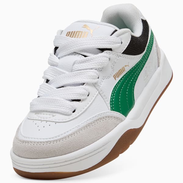 Park Lifestyle SK8 Sneakers Kids, PUMA White-Archive Green-PUMA Gold, large-ZAF