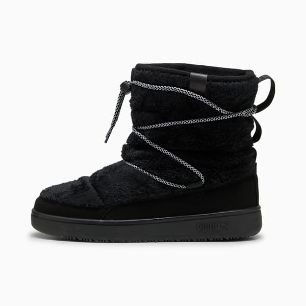 Snowbae Suede Boots Women, PUMA Black-Flat Dark Gray, large-MEX