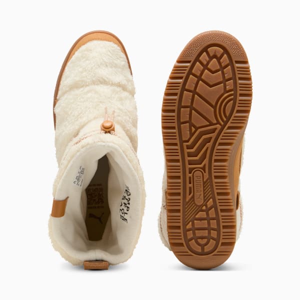 Snowbae Suede Boots Women, Frosted Ivory-Caramel Latte, large-MEX