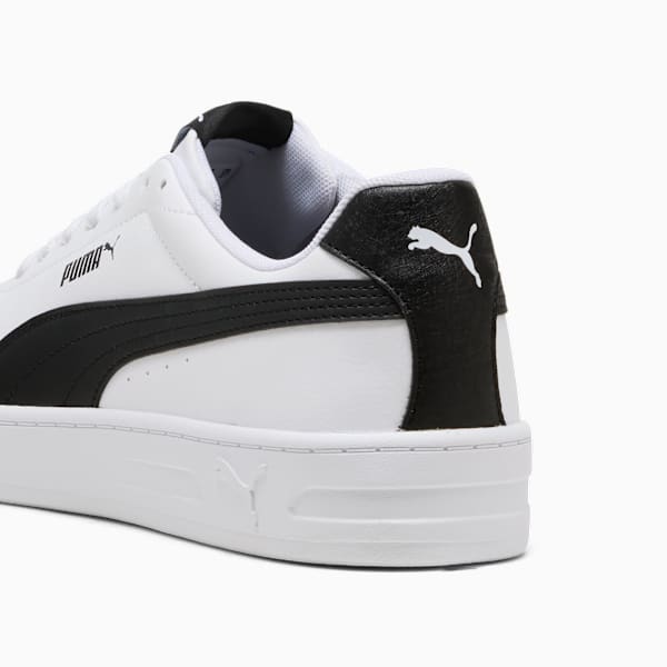 Court Classic Clean Sneakers Unisex, PUMA White-PUMA Black, large-ZAF