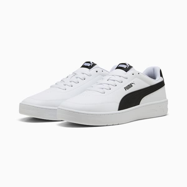 Court Classic Clean Sneakers Unisex, PUMA White-PUMA Black, large-ZAF