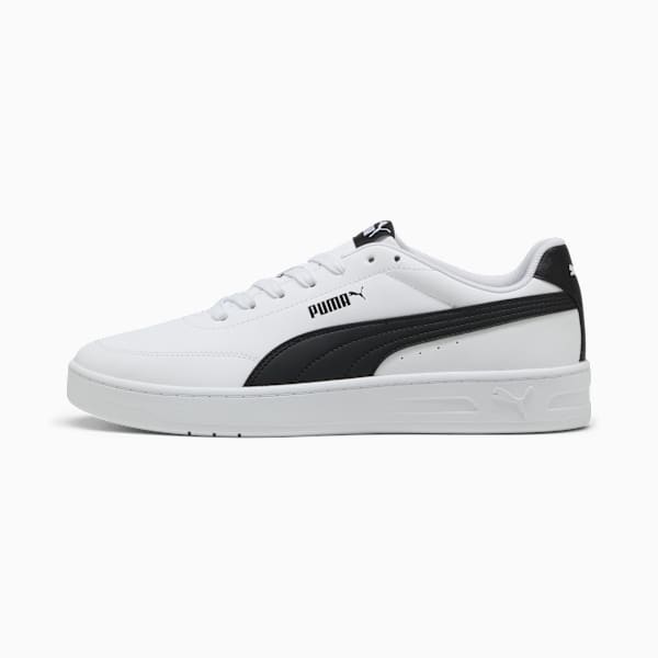 Court Classic Clean Sneakers Unisex, PUMA White-PUMA Black, large-ZAF