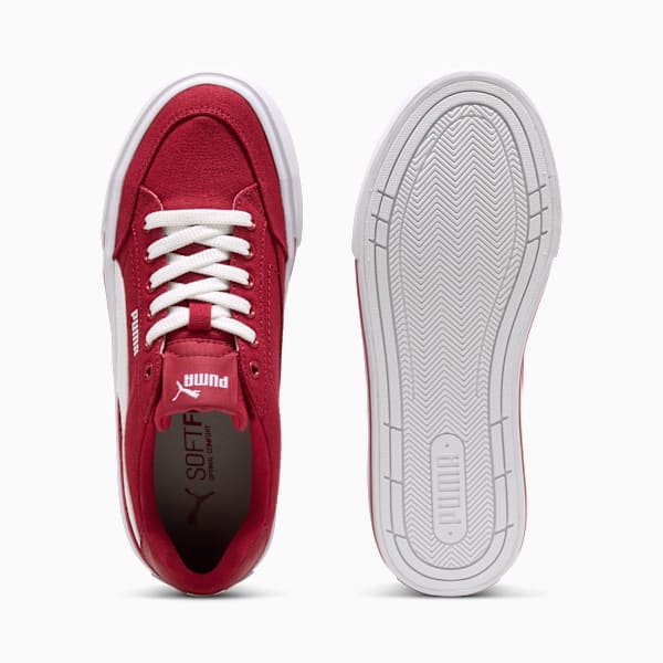 Court Classic Vulc Platform Sneakers Women, Dark Crimson-PUMA White, large-MEX