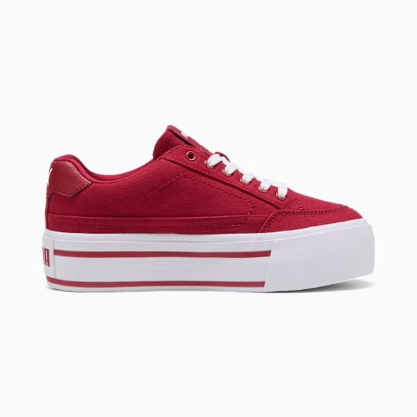 Court Classic Vulc Platform Sneakers Women, Dark Crimson-PUMA White, large-MEX