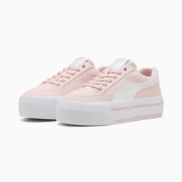 Tenis Court Classic Vulc Platform para mujer, Mauve Mist-PUMA White, large-MEX